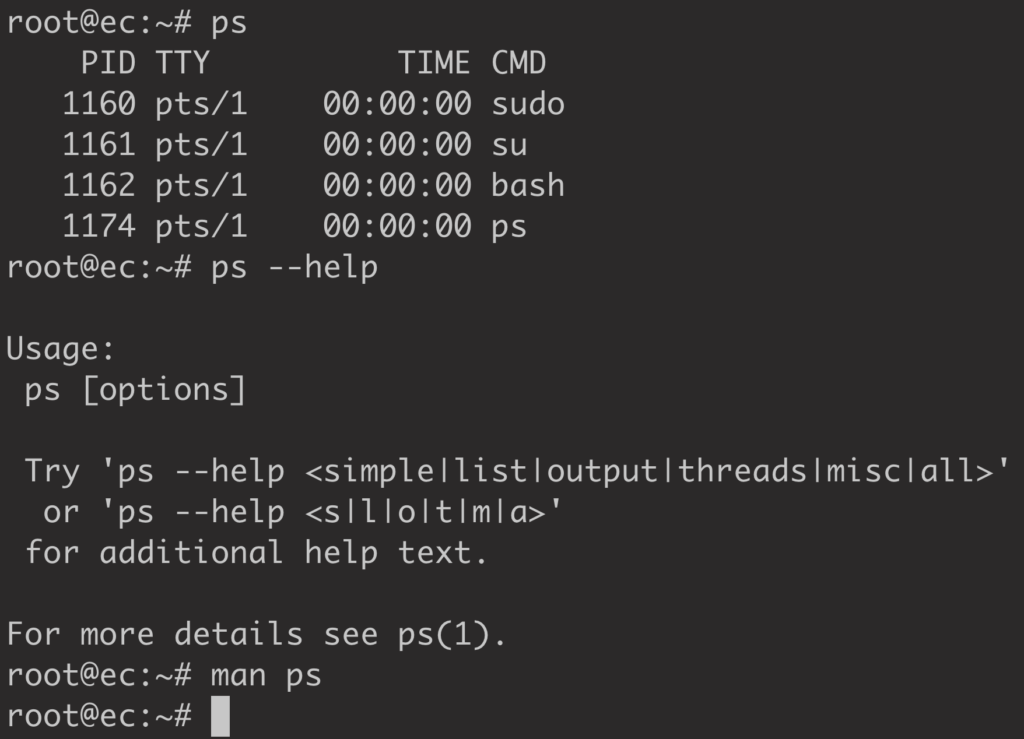 ps command in linux